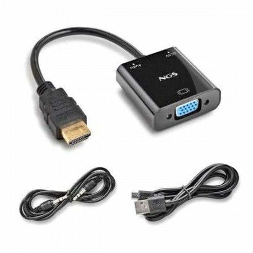 Адаптер HDMI—VGA NGS CHAMALEON 15 cm Чёрный image 1