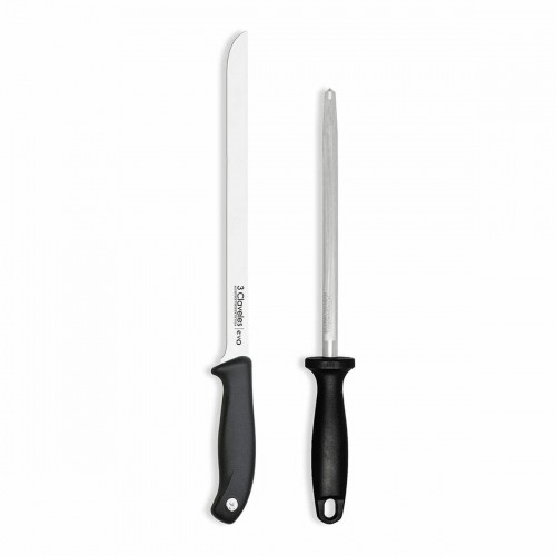 Ham knife and sharpening steel set 3 Claveles Evo 25 cm 2 Pieces image 1