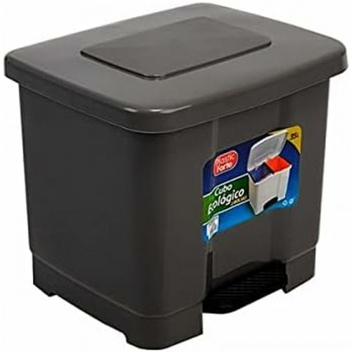 Waste bin with pedal Plastic Forte 1126522 Black Plastic 30 L image 1