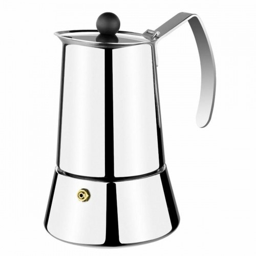 Italian Coffee Pot Monix M630004 Steel Silver 4 Cups image 1