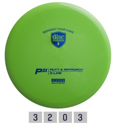 Discgolf DISCMANIA Putter S-LINE P3X lime 3/2/0/3 image 1