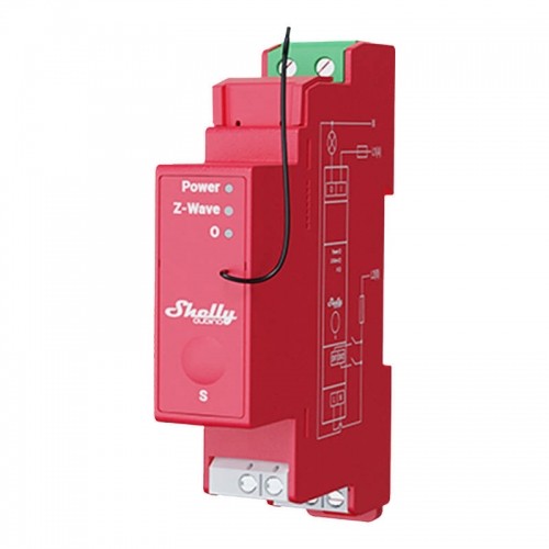 1-channel DIN rail relay with energy measurement Shelly Qubino Pro 1PM image 1