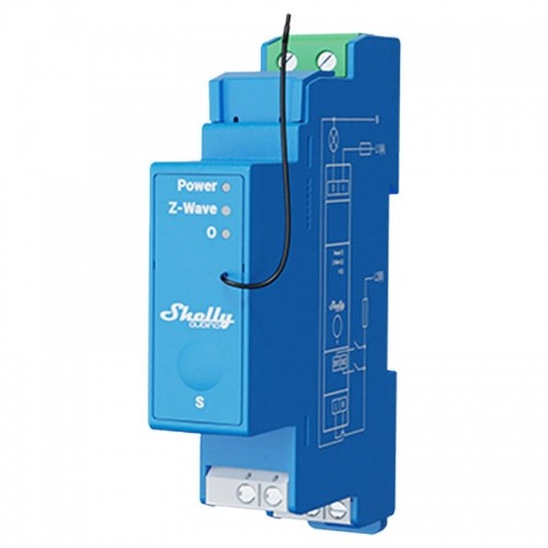1-channel DIN-rail relay Shelly Qubino Pro 1 image 1