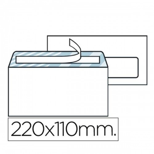 Aploksnes Liderpapel SB06 Balts Papīrs 110 x 220 mm (500 gb.) image 1