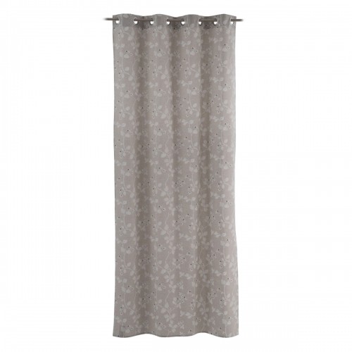 Curtain Grey Flowers 140 x 260 cm image 1