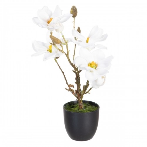 Bigbuy Home Декоративное растение полиэстер полиэтилен Железо 22 x 22 x 38 cm Magnolia image 1