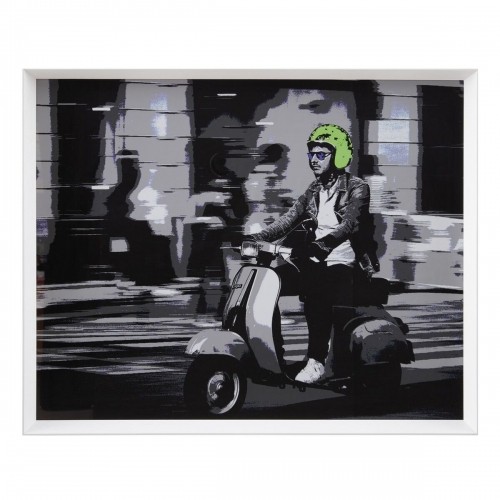 Painting White Black Green Vespa 103 x 6 x 83 cm image 1