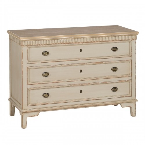 Chest of drawers Cream Natural Fir wood MDF Wood 119,5 x 44,5 x 84 cm image 1