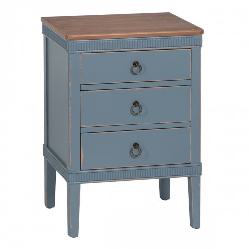 Nightstand Blue Natural Fir wood MDF Wood 50 x 38 x 72 cm image 1