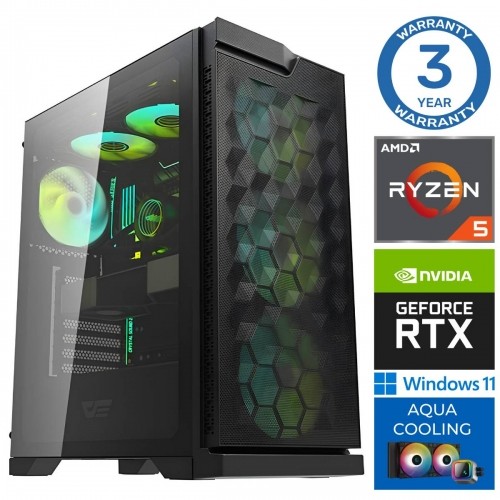 INTOP AQUA Ryzen 5 7600X 32GB DDR5 1TB SSD M.2 NVME RTX4060 8GB WIN11Pro image 1