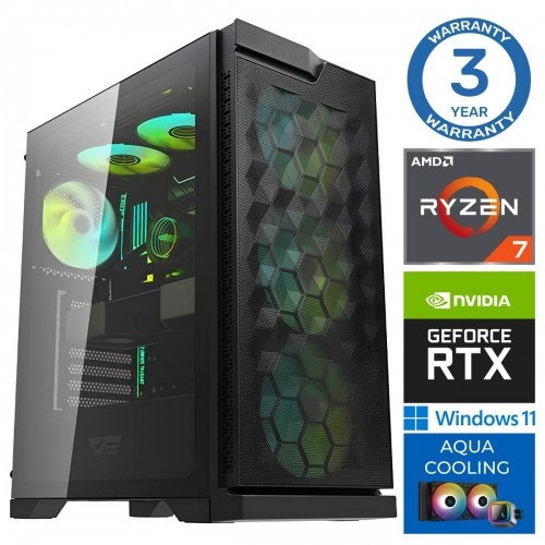 INTOP AQUA Ryzen 7 7700X 64GB DDR5 2TB SSD M.2 NVME+2TB RTX4060Ti 8GB WIN11Pro image 1