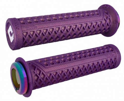 Stūres rokturi ODI Vans v2.1 MTB Lock-on 135mm White/Iridium purple-Oil slick image 1
