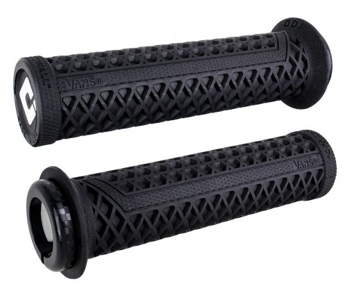 Stūres rokturi ODI Vans v2.1 MTB Lock-on 135mm White/Black-Black image 1