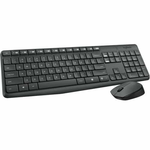 Клавиатура и беспроводная мышь Logitech Чёрный Серый (Пересмотрено A) image 1