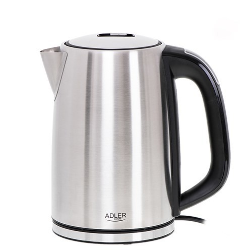 Adler AD 1340 electric kettle 1.7 L 2200 W Black, Silver image 1