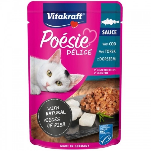 VITAKRAFT POESIE DELICE cod for cats - wet cat food - 85 g image 1