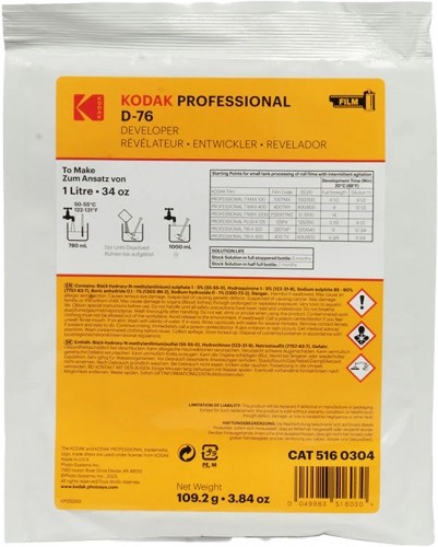 Kodak film developer D-76 1L (powder) image 1