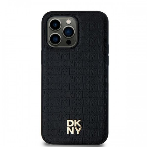 DKNY DKHMS24SPSHRPSK S24 S921 czarny|black hardcase Leather Pattern Metal Logo MagSafe image 1