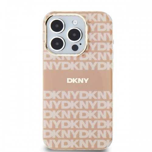 DKNY DKHMP15SHRHSEP iPhone 15 | 14 | 13 6.1" różowy|pink hardcase IML Mono & Stripe MagSafe image 1