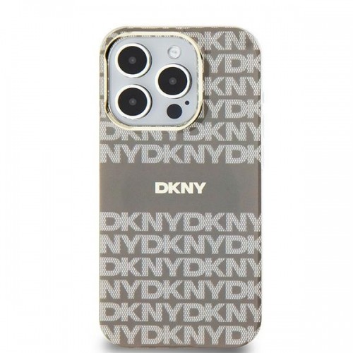 DKNY DKHMP15SHRHSEE iPhone 15 | 14 | 13 6.1" beżowy|beige hardcase IML Mono & Stripe MagSafe image 1