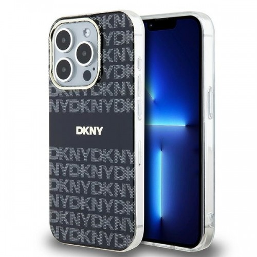 DKNY DKHMP15LHRHSEK iPhone 15 Pro 6.1" czarny|black hardcase IML Mono & Stripe MagSafe image 1