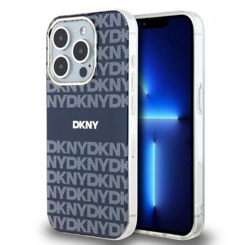 DKNY DKHMP15LHRHSEB iPhone 15 Pro 6.1" niebieski|blue hardcase IML Mono & Stripe MagSafe image 1