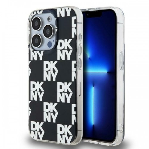 DKNY DKHCP15XHDLCEK iPhone 15 Pro Max 6.7" czarny|black hardcase IML Checkered Mono Pattern image 1