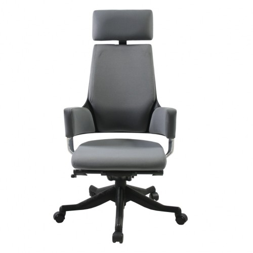 Darba krēsls DELPHI 60x47xH116-128,5cm, sēdeklis un atzveltne: audums, krāsa: pelēka image 1