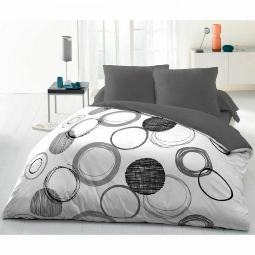 Segas Pārvalks Bez Pildījuma HOME LINGE PASSION Balts Apļi Gaiši pelēks 220 x 240 cm image 1