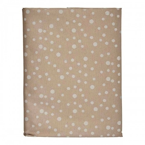 Tablecloth Jacquard Spots Beige (140 x 180 cm) image 1