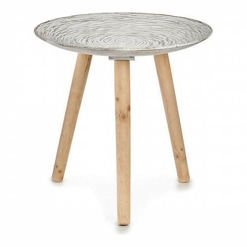 Side table Spirals 40 x 39 x 40 cm Wood Brown White image 1