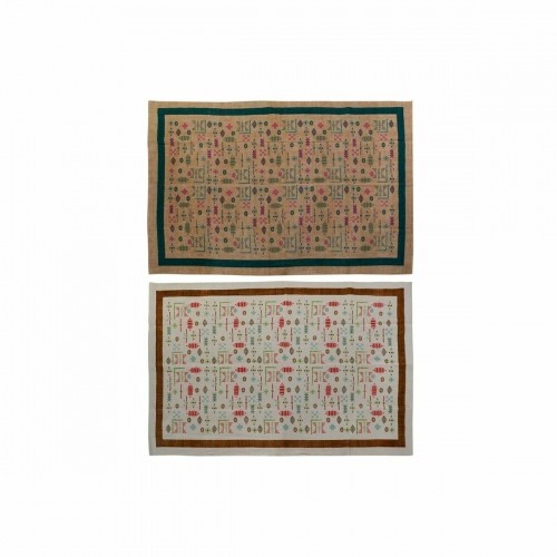 Carpet DKD Home Decor 160 x 230 x 0,4 cm Polyester White Ikat Boho (2 Units) image 1