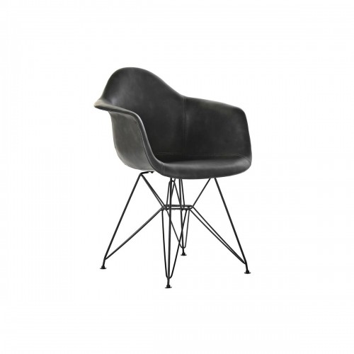 Krēsls ar roku balstiem DKD Home Decor Tumši pelēks Metāls 64 x 59 x 84 cm image 1