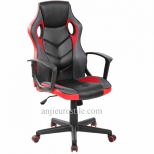 Офисный стул с изголовьем DKD Home Decor 61 x 62 x 117 cm Красный Чёрный image 1