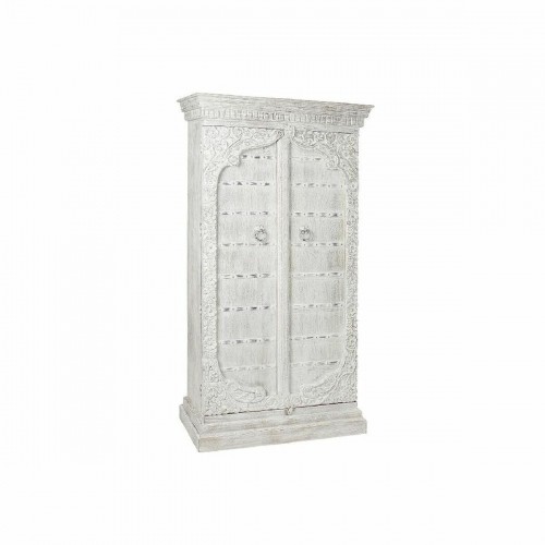 Cupboard DKD Home Decor White Metal Mango wood (100 x 43 x 190 cm) image 1