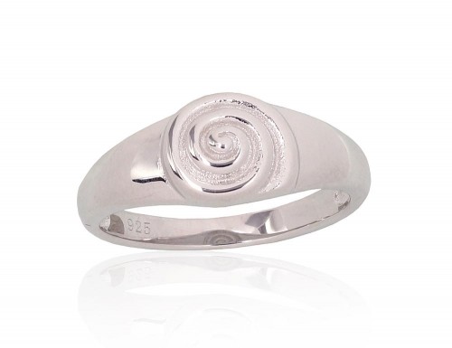 Серебряное кольцо #2101936(PRh-Gr), Серебро 925°, родий (покрытие), Размер: 18, 2.5 гр. image 1