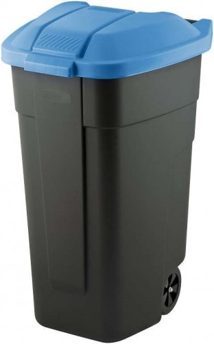 Keter Atkritumu tvertne uz riteņiem 110L melna|zila image 1