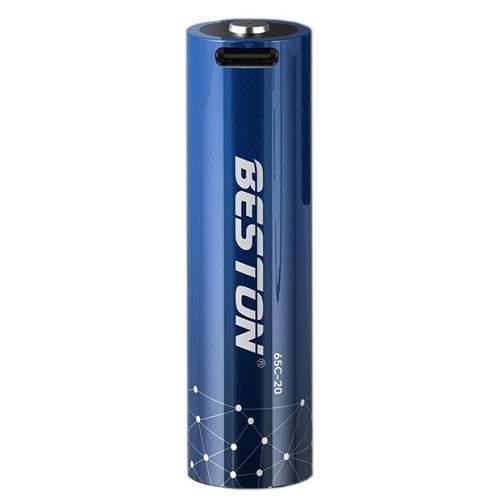 Beston Rechargeable 18650 Battery with USB-C Port, 3.7V, 2000mAh, Li-Ion image 1