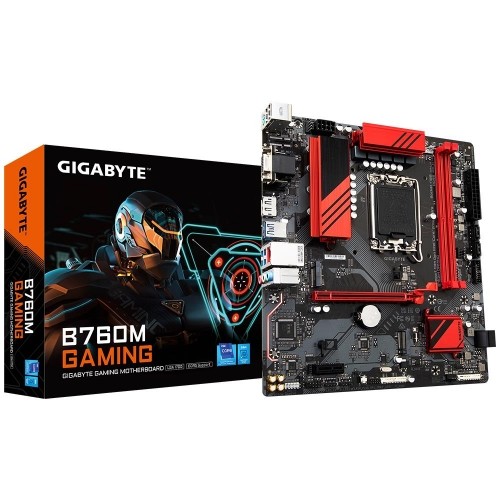 Mainboard|GIGABYTE|Intel B760 Express|LGA1700|Micro-ATX|Memory DDR5|Memory slots 2|1xPCI-Express 3.0 1x|1xPCI-Express 4.0 16x|2xM.2|1x15pin D-sub|1xHDMI|1xDisplayPort|2xUSB 2.0|3xUSB 3.2|1xUSB-C|1xPS/2|1xRJ45|3xAudio port|B760MGAMING image 1