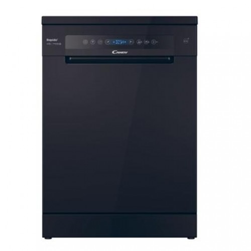 Candy Dishwasher | CF 5C6F0B | Free standing | Width 59.7 cm | Number of place settings 15 | Number of programs 8 | Energy efficiency class C | Display | Black image 1
