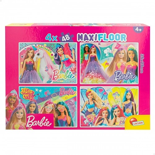 4 Pužļu Komplekts Barbie MaxiFloor 192 Daudzums 35 x 1,5 x 25 cm image 1