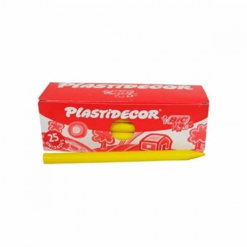 Krāsainie krītiņi Plastidecor 816971 Dzeltens Plastmasa 25 Daudzums image 1