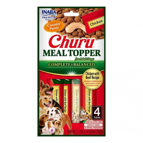 INABA Churu Meal Topper Chicken with beef - dog treat - 4 x 14g image 1