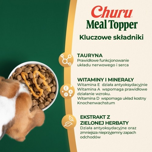 INABA Churu Meal Topper Chicken with cheese - dog treat - 4 x 14g image 1