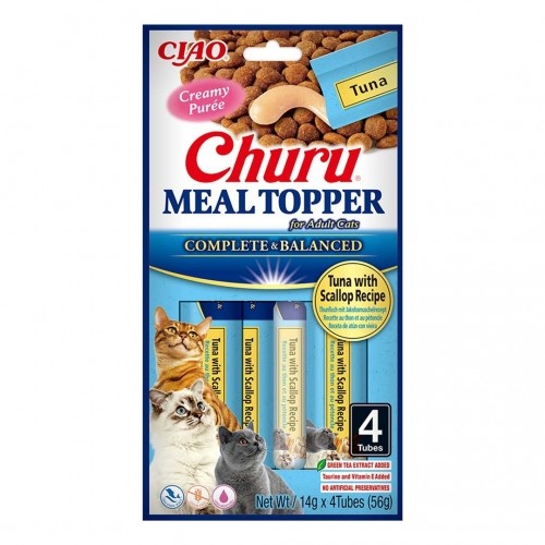 INABA Churu Meal Topper Tuna with scallop - cat treats - 4 x 14g image 1