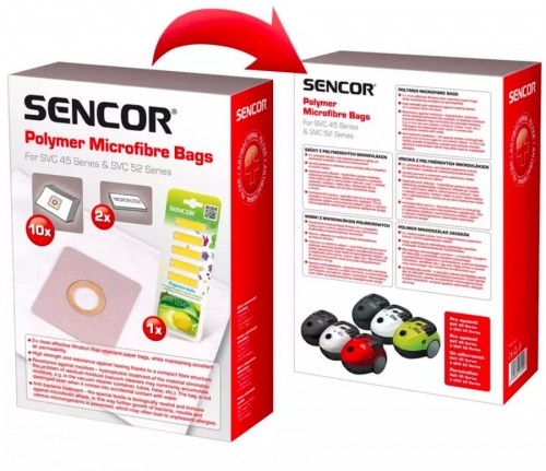 Microfiber bags Sencor SVC 45/52 10 pcs + lemon fragrance sticks 5 pcs image 1