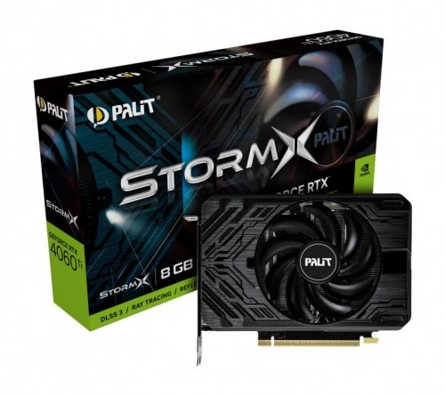 Graphics Card|PALIT|NVIDIA GeForce RTX 4060 Ti|8 GB|GDDR6|128 bit|PCIE 4.0 16x|GPU 2310 MHz|Dual Slot Fansink|1xHDMI|3xDisplayPort|NE6406T019P1-1060F image 1