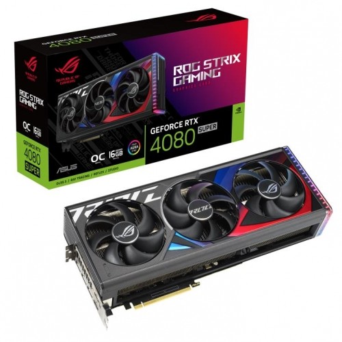 Graphics Card|ASUS|NVIDIA GeForce RTX 4080 SUPER|16 GB|GDDR6X|256 bit|PCIE 4.0 16x|2xHDMI|3xDisplayPort|ROG-STRIX-RTX4080S-O16GAM image 1