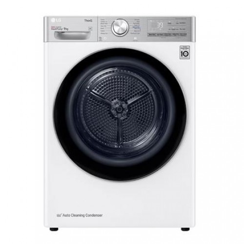 LG | Dryer Machine | RH90V9AV2QR | Energy efficiency class A+++ | Front loading | 9 kg | LED | Depth 69 cm | Wi-Fi | White image 1