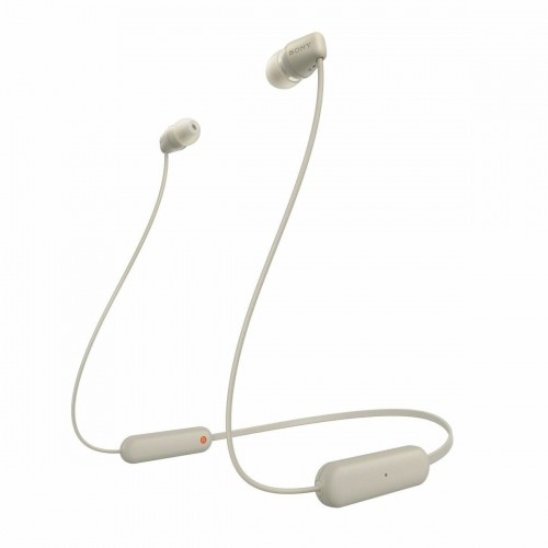 Bluetooth Headphones Sony WI-C100 Beige image 1